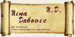 Mina Dabović vizit kartica